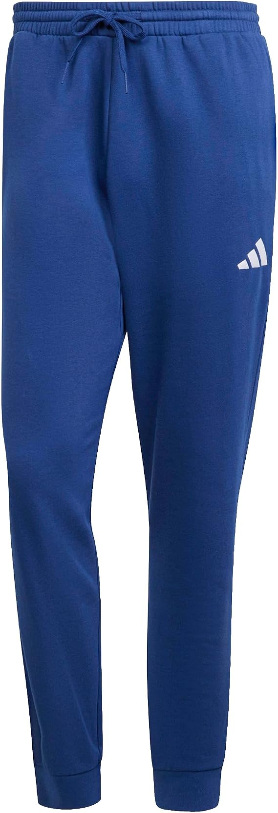 adidas Men's Essentials Feelcozy Fleece Pants, Dark Blue/White, L