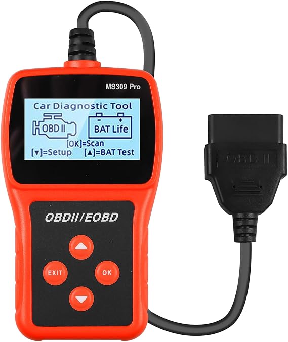 OBD2 Diagnostic Device Car Engine Fault Code Reader Car Diagnostic Device EOBD Engine Fault Reader with 10 Languages Car Reader Voltage Detection for All 12 V OBDII Vehicles
