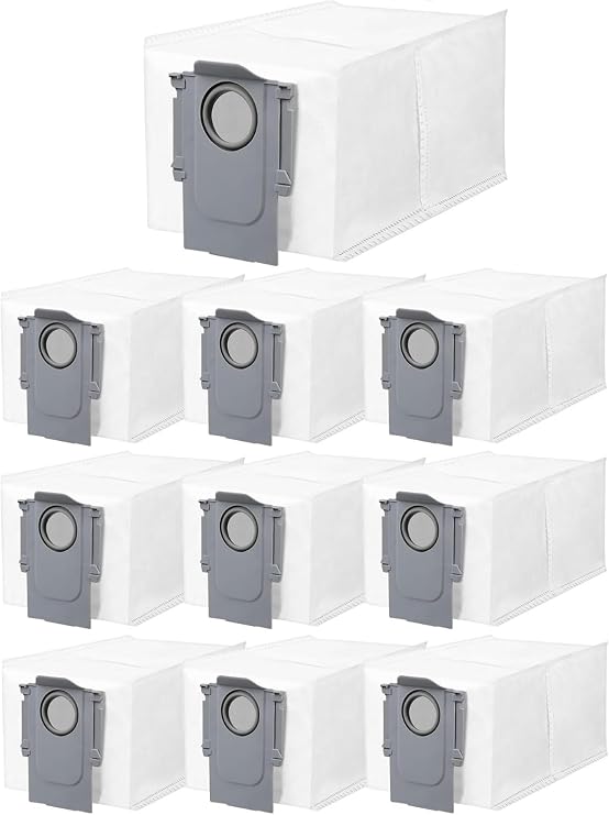 S8 MaxV Ultra, S8 Max Ultra-Saros 10 / Saros 10R-QRevo Serisi Robot Süpürgeler İçin Toz Çöp Torbası Yedek Parça Seti-10 Adet