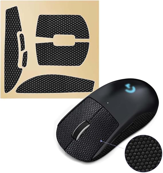 1 Set Anti-slip Mouse Sticker Mouse Grip Tape for GPW X Superlight Gaming Mouse,suit for Logitech G Pro X Superlight Wireless,Black Grip Sticker for Wireless Mouse