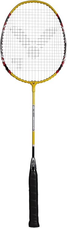 Victor AL 2200 Badminton racket and shuttlecock in yellow single racket or as a set with racket/balls/carry bag