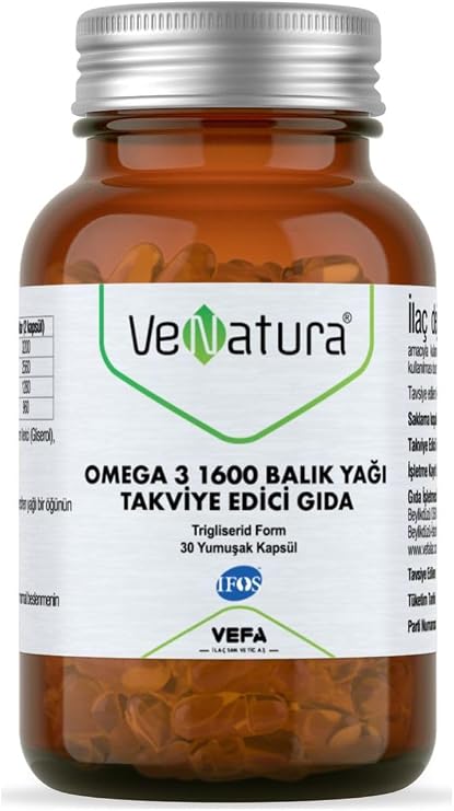 VeNatura Omega 3 Balık Yağı 1600 Mg 30 Yumuşak Kapsül 158030