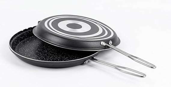 Çift Taraflı Granit İkiz Balık Tavası - Granit Yanmaz Yapışmaz Börek, Katmer, Gözleme ve Hamsi 32 Cm Tava