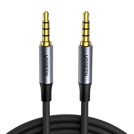 Ugreen 3.5mm Hi-Fi Erkek to Erkek TRRS Aux Ses ve Mikrofon Kablosu 2 Metre