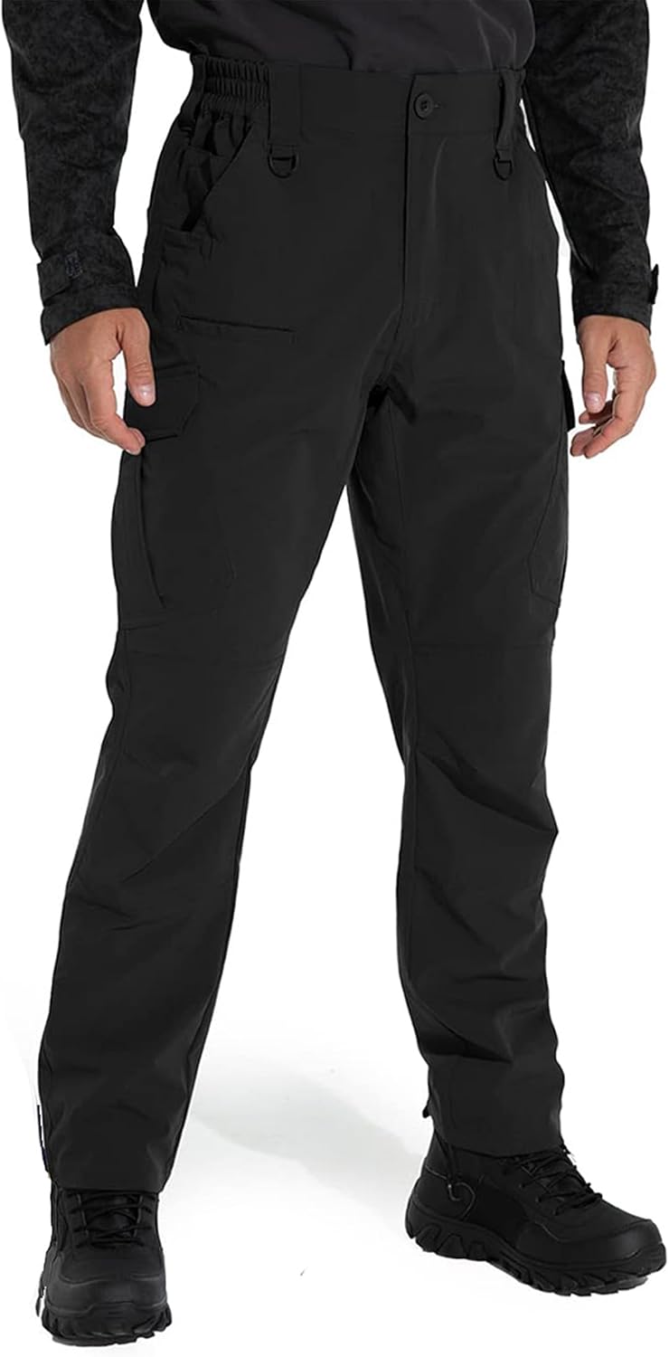 GymBrave Wanderhose Herren Stretch Cargohose Arbeitshosen Männer Outdoorhose Leichte Taktische Hose mit 9 Taschen wasserdichte für Trekking