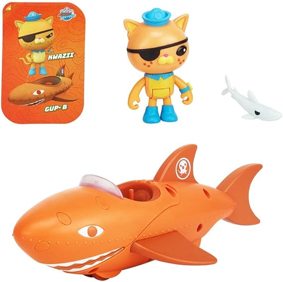 Octonauts 61106 Above & Beyond, Deluxe Toy Vehicle & Figure, Kwazii & Gup B Adventure Pack, Recreate Missions, 4 Piece Set