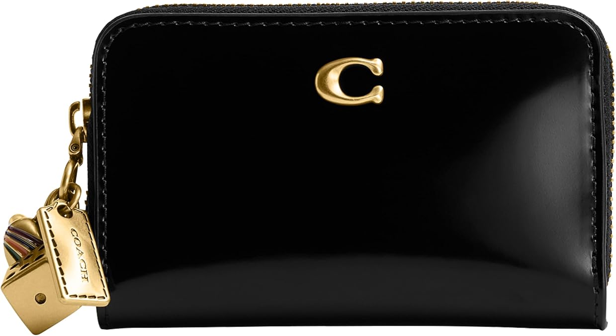 COACH レディース Spazzolato レザーエッセンシャル スモールジップカードケース
