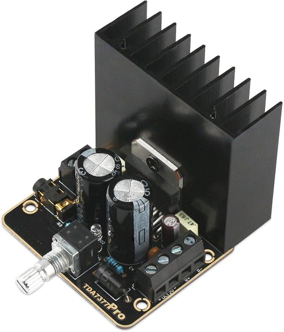 Car Stereo Amplifier Board, 30W+30W Class AB Car Audio Amplifier 2.0 Dual-Channel Immersion Gold Stereo Amp Board TDA7377 Mini DC12V Amplify Module