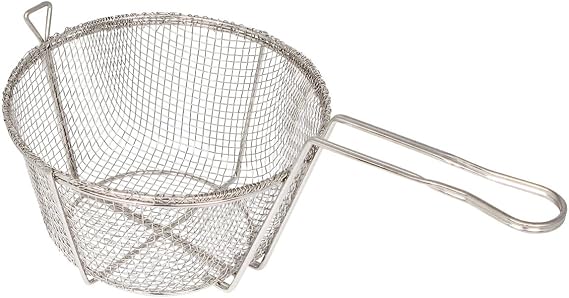 Winco FBR-9 Steel Round Wire Fry Basket, 9-Inch