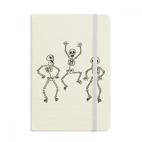 DIYthinker Sevimli Cadılar Bayramı İskeletleri Defter Kumaş Sert Kapak Klasik Günlük A5 A5 (144 X 210 mm) Çok Renkli