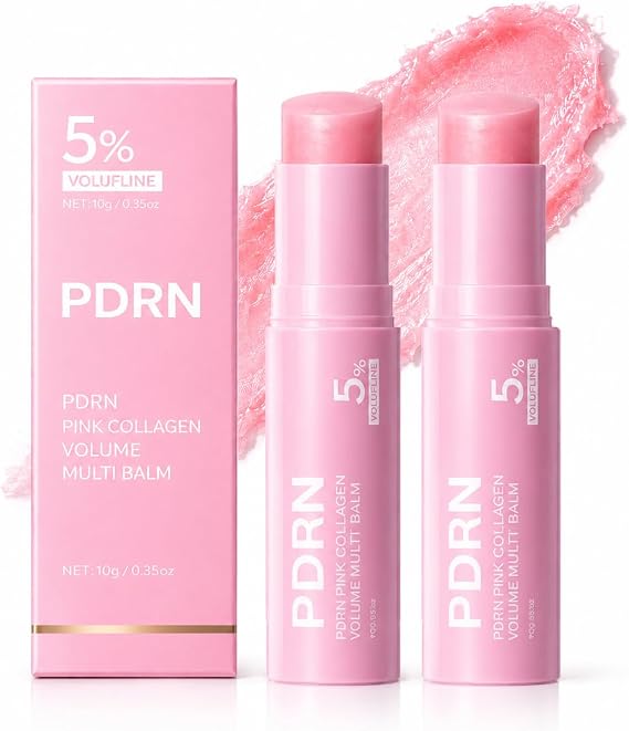PDRN Pink Collagen Multi Balm Stick 2 Pack with Volufiline & NAD+
