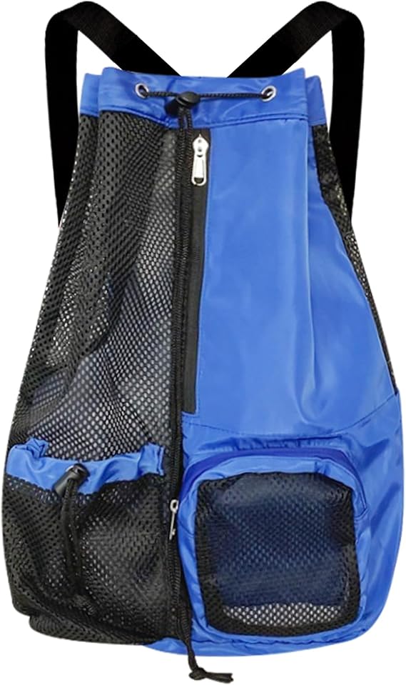 JSTHHTT Drawstring Mesh Swimming Bag, Swim Bag Mesh Drawstring Backpack with Wet/Dry Compartment for Swimming, Multifunctional Sports Backpack for Kids, Adults, Swimming, Surfing, Beach, Gym