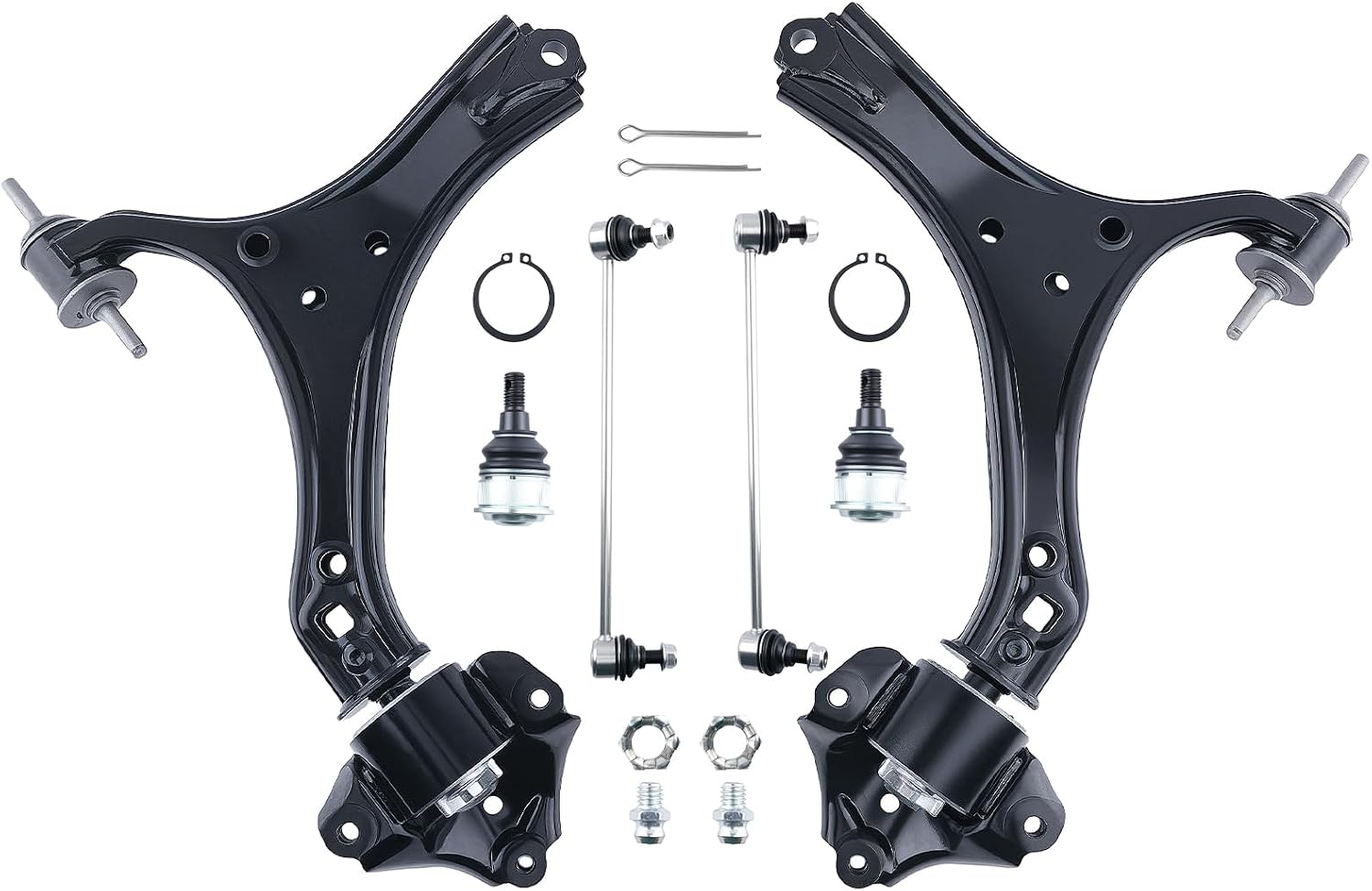 maXpeedingrods フロントサスペンションキット 6個 ホンダ アコード 2013-2017、下部ボールジョイント振れバーエンドリンク付きフロントロアコントロールアーム、K642509 K642517