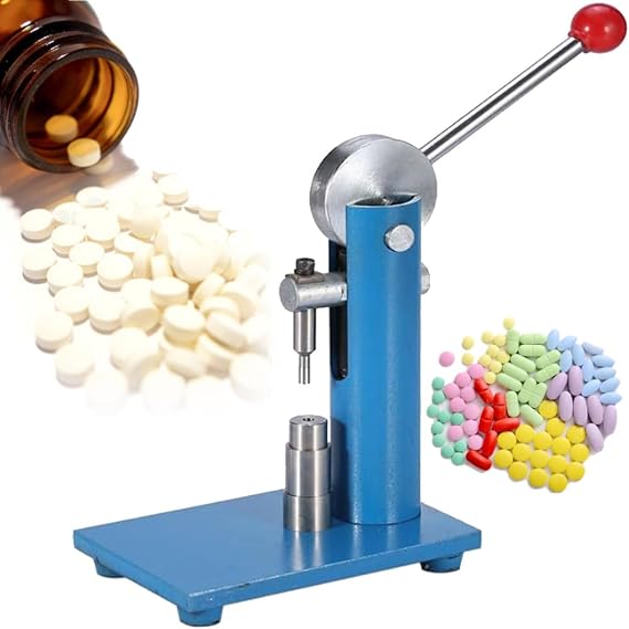 Household Small Manual Tablet Press Laboratory Powder Tablet Press Tablet Press Machine, Stainless Steel Mold, 3mm-12mm DIY Making Tableting Tool 12mm