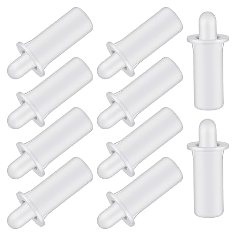 10 Pack Plantation Shutter Spring Loaded Louver Repair Pins, 20mm x 6mm Regular Size White POM Shutter Repair Hardware, Easy Fit Replacement Pins for Homeowners & Professional Installers