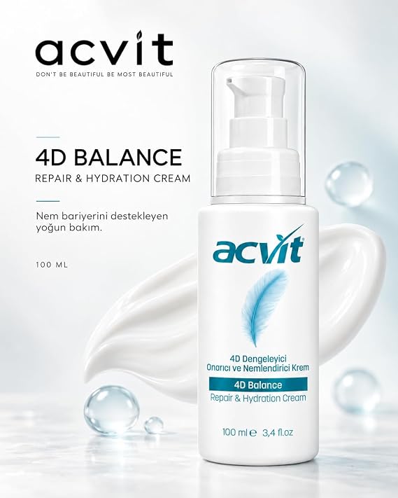 Acvit Yenileyici- Onarıcı ve Nemlendirici Bakım Kremi – 8 Boyutlu 4D Balance Repair & Hydration Cream – 100 ml