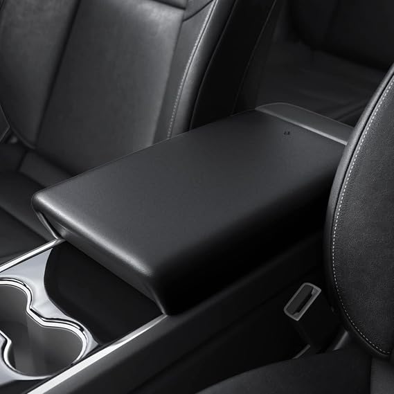 Spigen Tesla Model 3 2021-2023 and Model Y (~2024) Center Console Armrest Cover, Designed for Tesla Accessories - Black