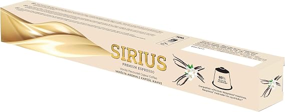Sirius Premium Vanilya Aromalı Kapsül Kahve (Nespresso Uyumlu) - 10 Adet