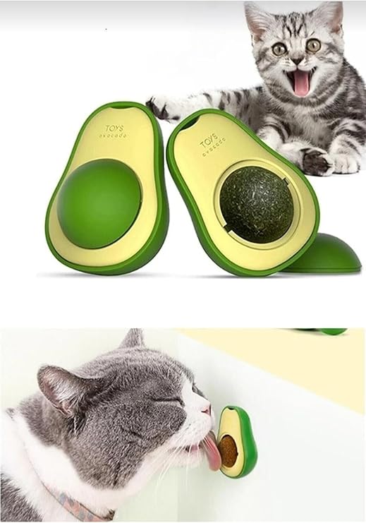 NASYA senbeen - sevimli yapışkanlı kedi çimi avokado catnip 360 derece dönen kedi nanesi oyuncağı