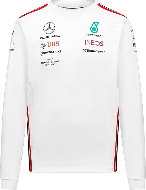 Mercedes AMG Petronas Formula One Team - 2023 Team Long Sleeve T-shirt - White - Men - Size: XL
