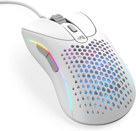 Glorious Model D 2 Wired Matte White Lightweight Wired Gaming Mouse