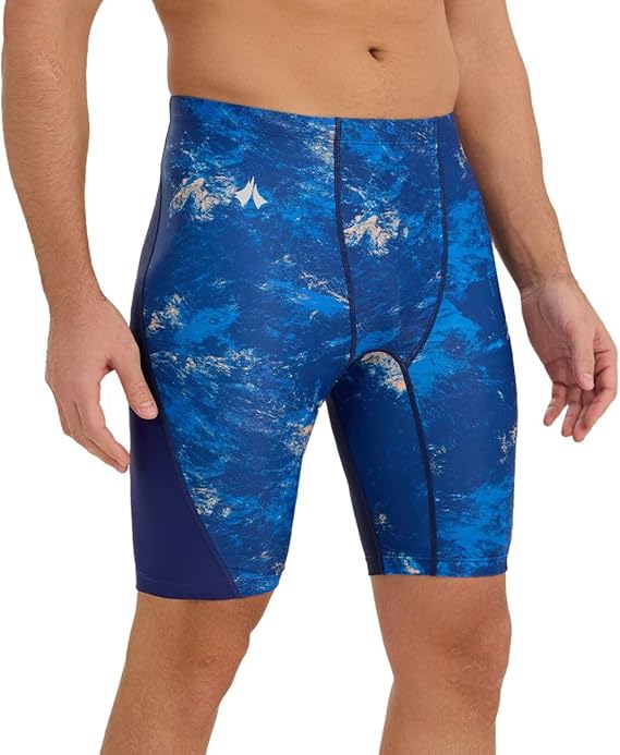 Men's Swim Jammer Endurance Long Racing Training Swimsuit Swim Trunks Athletic Swim Jammers