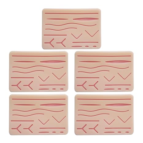 Suture Practice Pad-Three-Layer Silicone Fake Skin Kit for Medical Training
