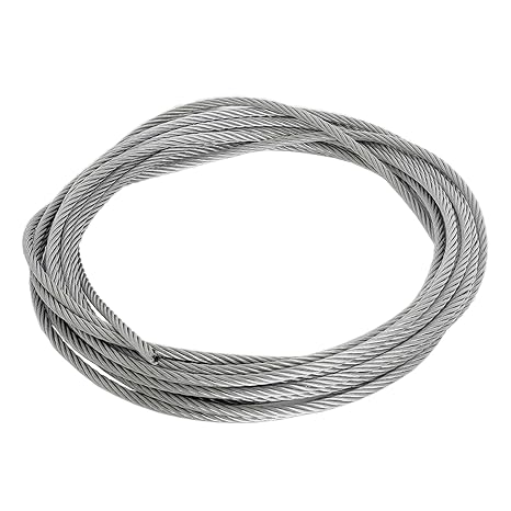 TEN-HIGH Wire Rope, Galvanised Steel Rope, 7 x 19 Stranded Core Garden Wire Picture Wire Cable, Stainless Steel Hanging Wire, Heavy Duty Wire Galvanised Cable Rope,3mm x 10m