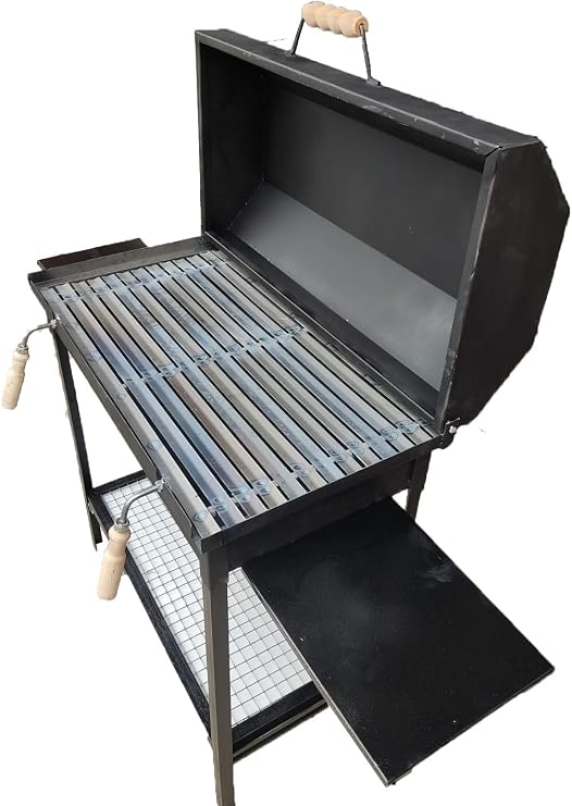 40x70 Demir Kapaklı barbekü Yazlık Tipi Mangal Grill Oluklu Izgara