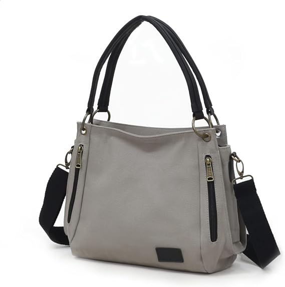 Cappadocia Vintage Large Canvas Shoulder Hand Casual Tote Bag Multi Pocket for Women