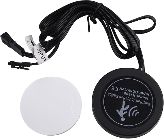 LED Cabinet Sensor Switch 12V-24V, Touch Dimmer for Non-Conductor Materials like Wood and Glass, 0.2A Rated Current, Simple Wiring for Wardrobe and Closet Lights(touch switch)