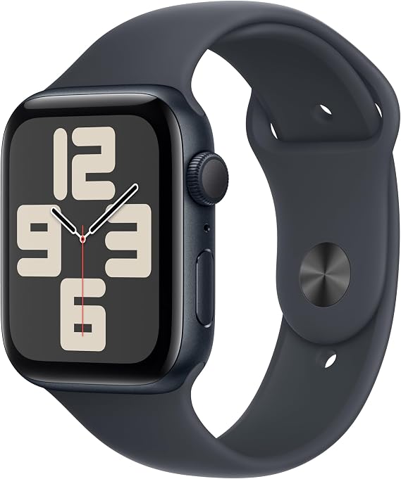 Apple Watch SE (2. nesil) GPS 44 mm Gece Yarısı Kasa Akıllı Saat ve Gece Yarısı Spor Kordon - M/L. Fitness ve Uyku Takibi, Trafik Kazası Algılama, Kalp Atış Hızı Takibi, Retina Ekran