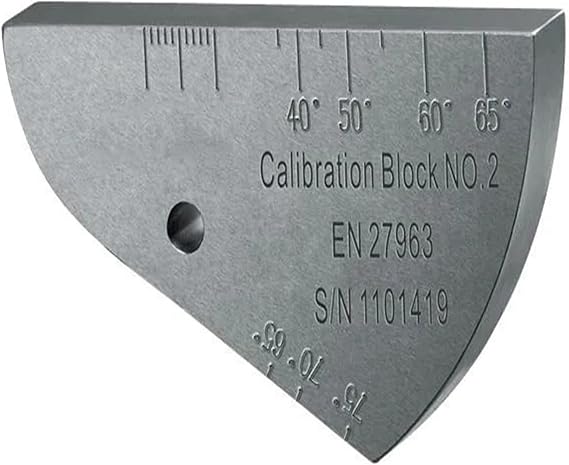 V2 Calibration Test Block Carbon Steel Block IIW2 Type 1018 Steel UT Block(20MM 1.5MM)