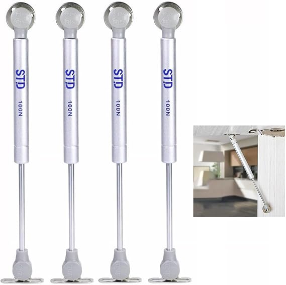 Dolap Amortisörü, Dolap Kapak Pistonu Mutfak Dolabı Kapağı (100N(27cm)4Adet)