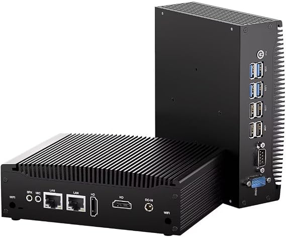 WEIDIAN Fanless PC Mini PC Win 11 Pro 8th Gen i5-8260U(up to 3.9GHz) 32GB DDR4 1TB SSD, Mini Computer 4K 2HD, WiFi5 BT4.2, 8USB, Silent Office Mini Computer for Business Home