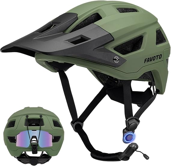 Favoto Mountain Bike Helmet Lightweight - MTB & Road Bicycle Helmet for Men Women - CE Certified Breathable Adjustable Cycling Helmet for Adults Youth