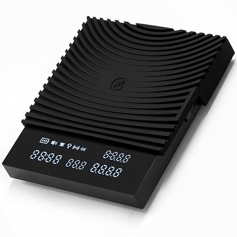 TIMEMORE Black Mirror Basic 3 Coffee Scale with Timer - Ultra-Thin Digital Kitchen Scale, 0.1g Precision for Espresso, Pouring, Baking and Cooking (Basic 3)