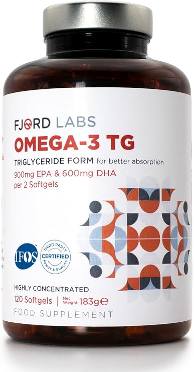 Omega-3 Form TG | IFOS Certified | 900mg EPA & 600mg DHA | 120 Capsules