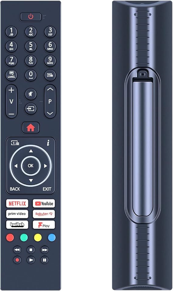 RC45137P TV Remote Control Replacement Compatible with Logik/Nordmende/Techwood/Luxor LUX0143010 LUX0165005/01 L32SHE22 ARTX55UHD 65AO11UHD Smart HD HDR LEDs