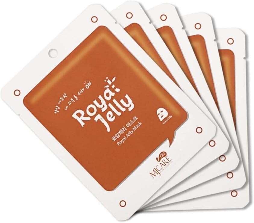 Mjcare On Royal Jelly Mask Mask 5-Piece Mask Containing Royal Jelly