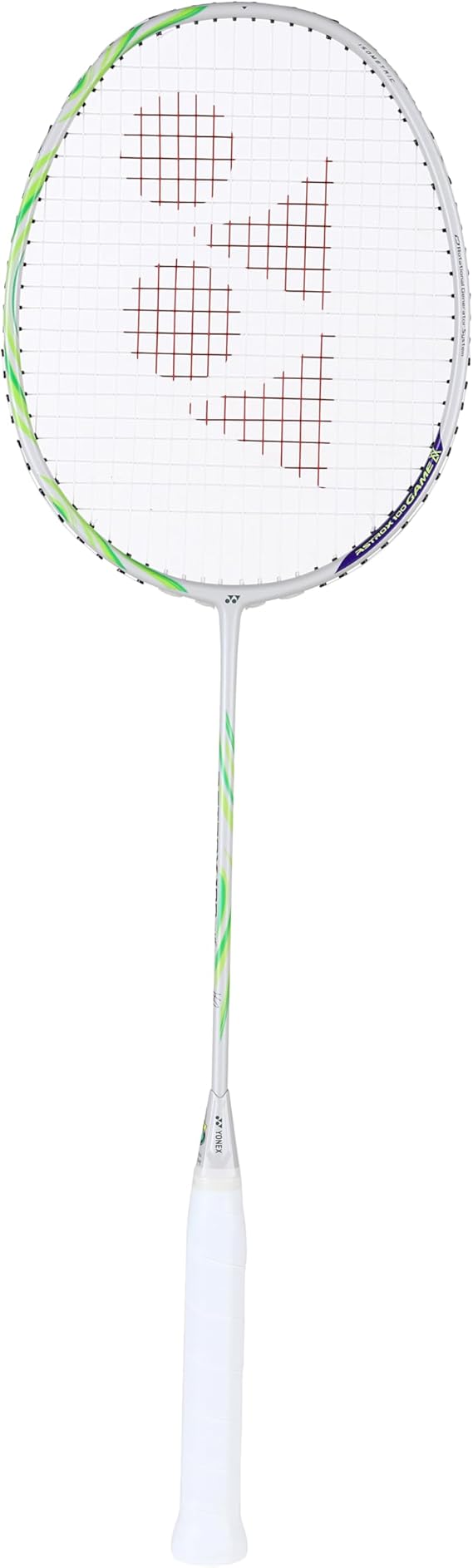 Yonex Astrox 100 Game Viktor Axelsen Special Edition Unstrung Badminton Racket 4U G5 Grey Beige HM Graphite Namd Volume Cut Resin Tungsten Isometric HyperSlim Shaft Black Micro Core