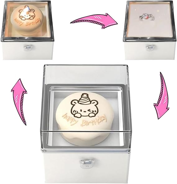 Reversible Box For Proposal - Surprise Engagement Ring Box, Candle To Light Up, Storage Tool With Smooth Surfaces For Birthdays, Anniversaries, Weddings, Lovers' Confession