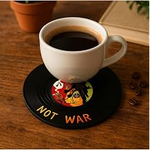 Bob Marley Make Love Not War Bardak Altlığı Retro Rasta Dekoratif Hediye, bmar091204