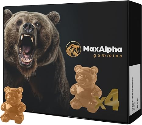 Gummies with Black Maca - Strawberry Flavour 4 Bear Gummies Natural Formula Extra Strong & Instant Energy - For Active Men & Special Private Moments