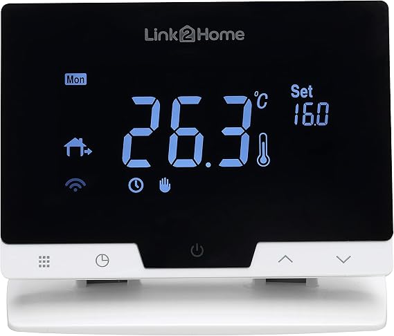 Link2Home WiFi-RF Smart Thermostat with Boiler Control – Works with Alexa, Siri and Google Assistant