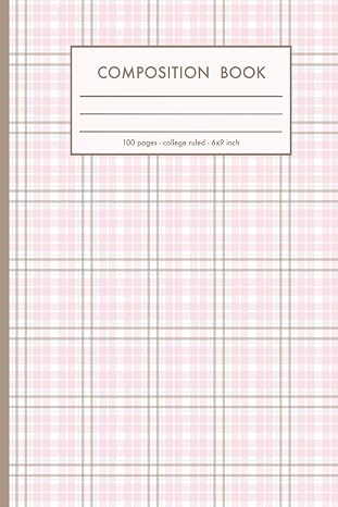 Composition notebook: Coquette and preppy aesthetic 100 page college ruled - pink and brown plaid (Spanish Edition)