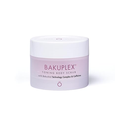 Skön Bakuplex Body Scrub with Vitamin B12 and E Caffeine and Bakuchiol Smoothing Body Scrub Removes Dead Cells for All Skin Types 200 ml