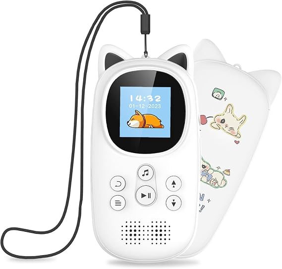 32GB MP3 Player Bluetooth 5.0, Kids MP3 Player with HiFi Lossless Sound, Oilsky Portable Sports MP3 Player with 750 mAh, Music Player with Built-in HD Speaker, FM Radio (Black)