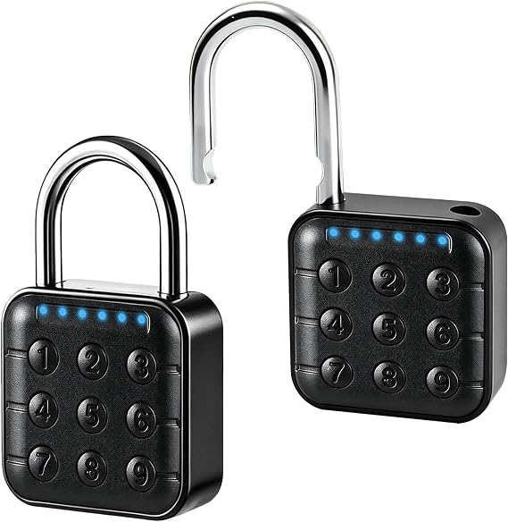 6 Digit Combination Padlock,Locker Padlock IP67 Waterproof High Security Electronic Gym Locker Lock with Stainless Steel Shackle,Multi-User Code Function for Gym School Garage Travel Outdoor Use