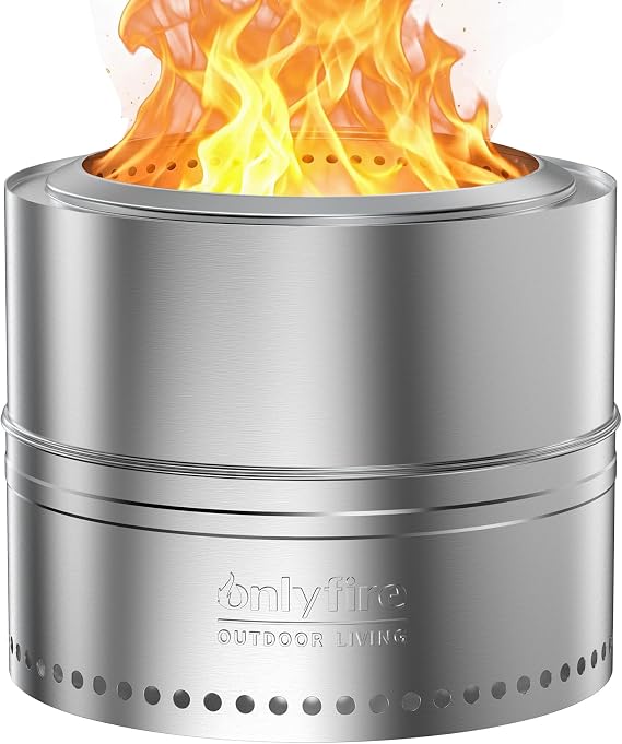 Onlyfire Φ50 cm Stainless Steel Smokeless Fire Pit